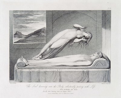 The Soul Hovering Over the Body Reluctantly Parting with Life by William Blake